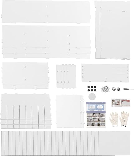 Miniatura 5 de Organizador de literatura ajustable, organizador de 32 compartimentos con 2 cajones, clasificador de archivos de escritorio de PVC, buzón de aula,