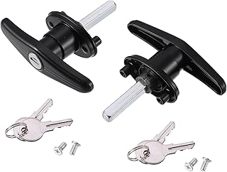 X AUTOHAUX 2 Set ONLY RIGHT Truck Cap Locking T-Handles for Pickup Truck Cap Camper Shell T-Handles Lock w/ 2 Key Bolt for Most Brand of Truck Caps Camper Tops Blind Mount Locking T-Handle