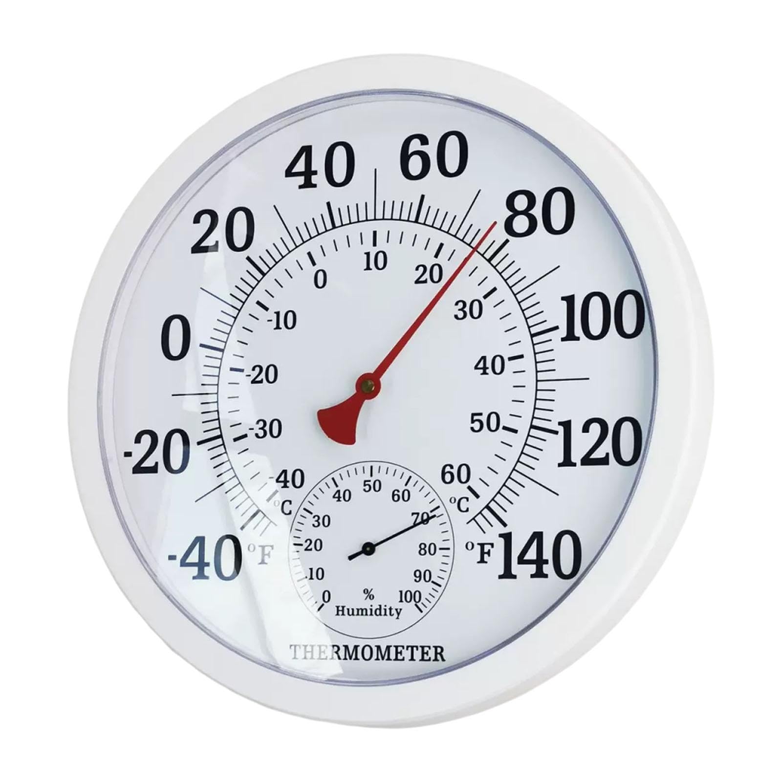 Termometro igrometro per interni ed esterni, misuratore di temperatura e umidità, dispositivo multifunzione facile da usare per la misurazione del, Bianco