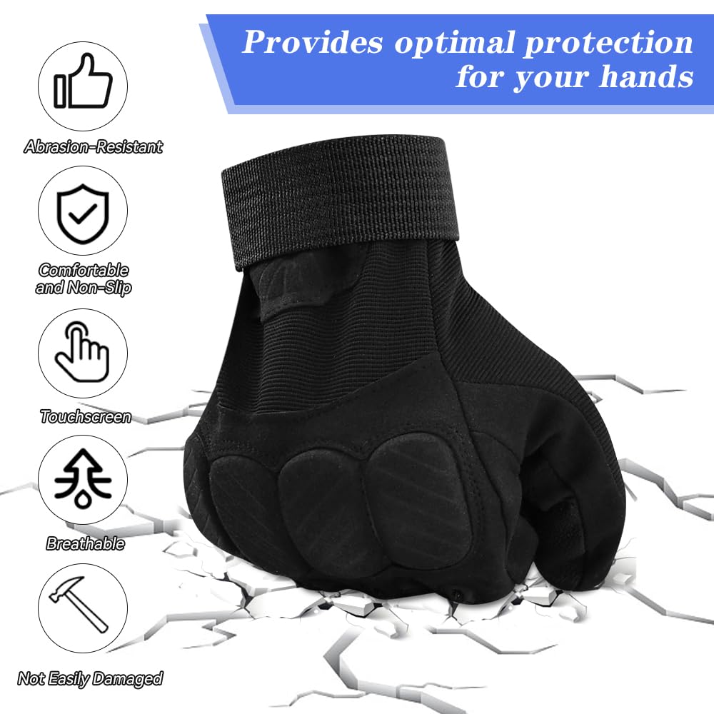 Gants Tactique Militaire Gants Tactiques Unisexe Ecran Tactile Scooter Motocross Respirant avec Protection Gant Scooter pour VTT, Chasse, Randonné, Escalade