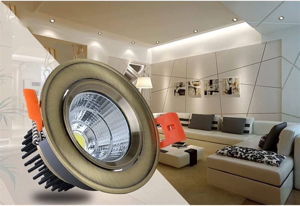 COB Ceiling Light, 3W Led Recessed Downlight, Mini Spotlight Kit with LED Driver, 5 Pieces Set, 10 Pieces Set COB Kitchen Downlights Aluminum for Wine Cabinet/Cabinet