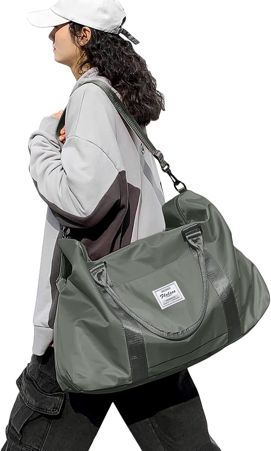 Gym Bag for Women, Travel Duffel Bag,Weekender Overnight Bag with Wet Pocket&Trolley Sleeve,Carry On Personal Item Bag - Image 7