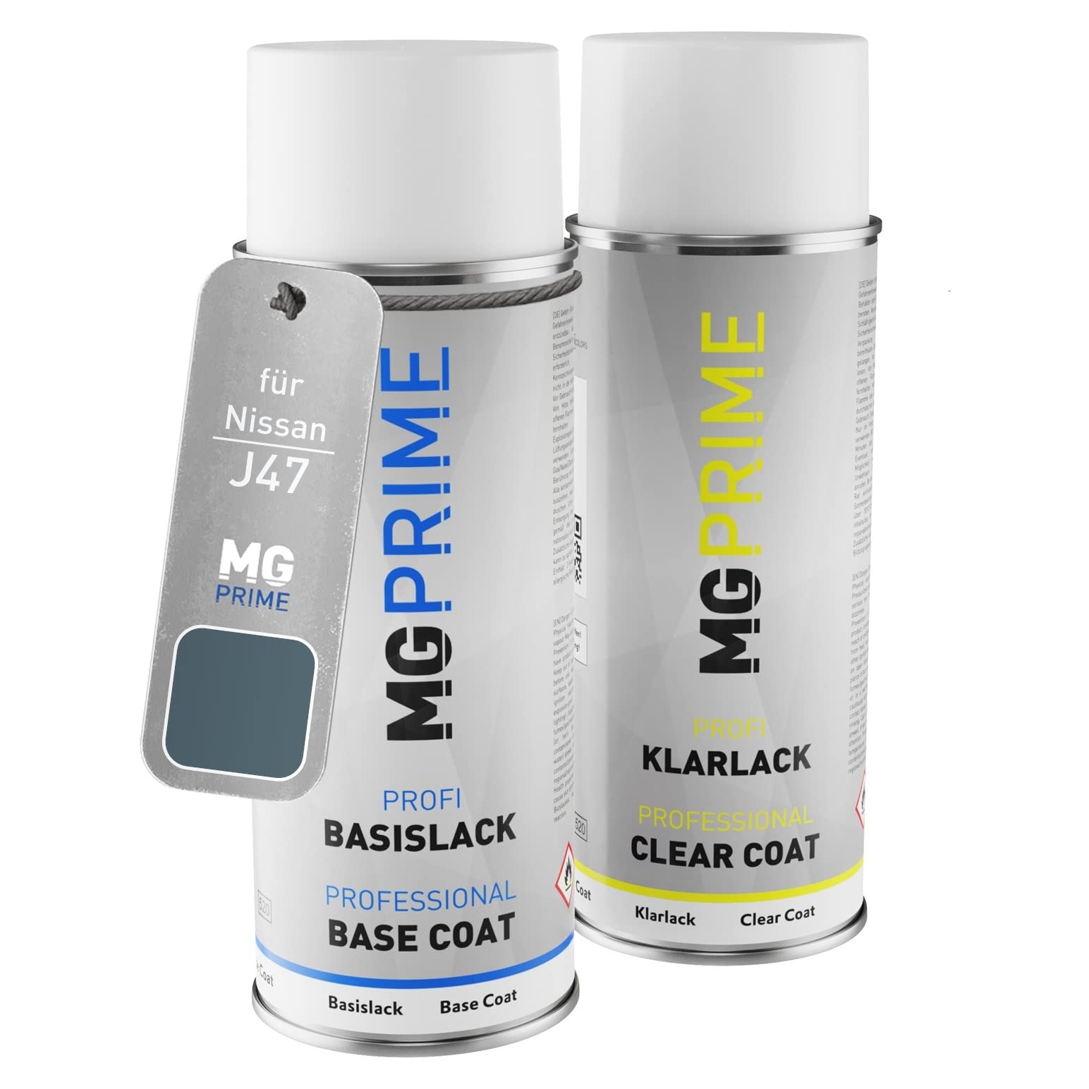 MG PRIME Car paint Spray can set for Nissan J47 Ambient Blue Metallic/Blue Grey Metallic Base coat clear coat spray can 400ml