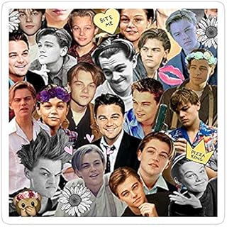 Leonardo Dicaprio Collage, Leonardo Dicaprio Decal Decal Sticker - Sticker Graphic - Sticks to Any Flat Surface