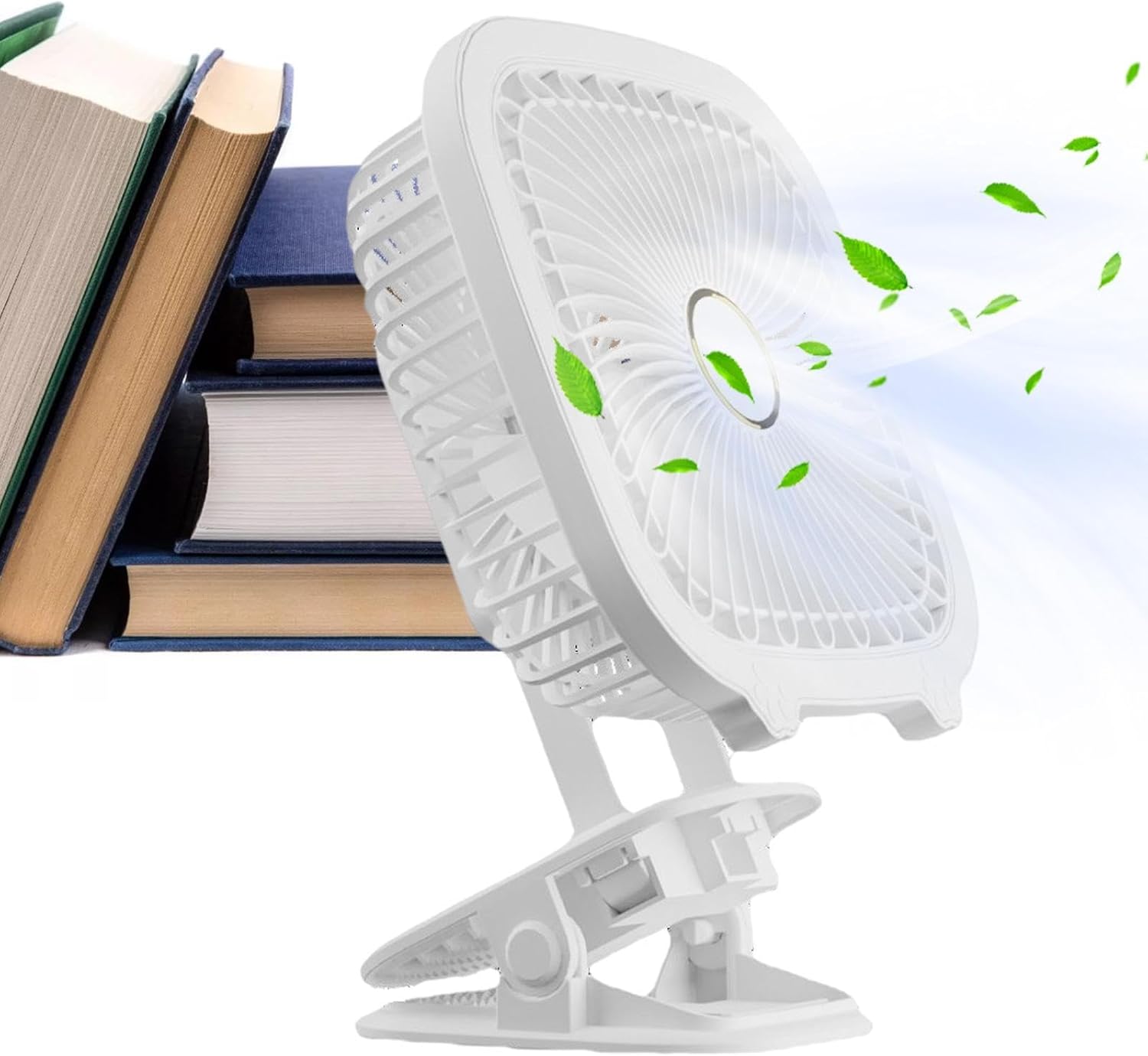 Clip on Fan | 4 in 1 Multifunctional USB Fan,Foldable Mini Clip with LED Light for Desktop Outdoor Light Bed Night