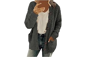 Embrace Warmth and Style with This Plush Fleece Jacket for Women -...