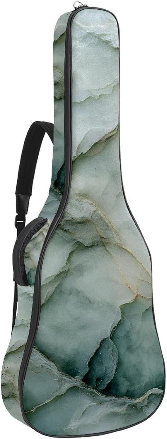 Acoustic Guitar Gig Bag 10mm Thick Padding, Soft Waterproof Guitar Case with Adjustable Backpack Straps for 40-42 Inch Guitar, Japanese Cherry Flowers Black Background