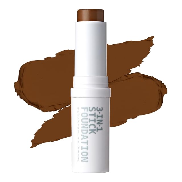 Ruby Kisses Natural Full Coverage 3-In-1 Stick Foundation Easy to Apply Hydrating Lightweight Long Lasting Concealer and Contour