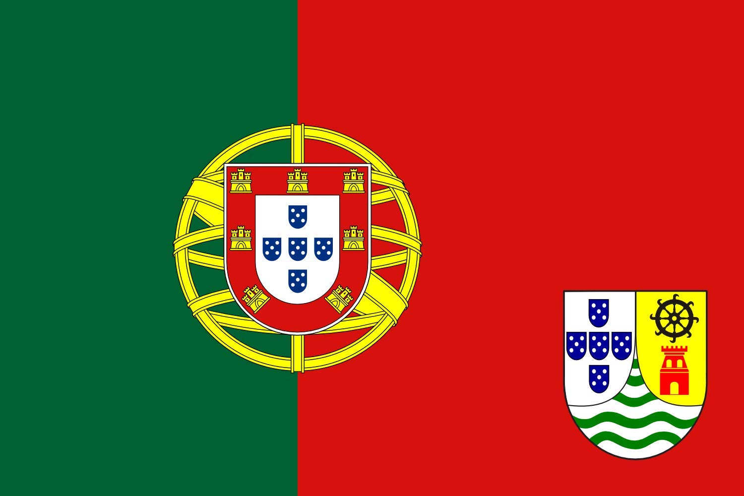 Drapeau XL Portuguese India 1965 reproduction haut de gamme en tissu