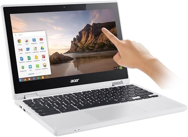 2017 Newest Acer Premium R11 11.6" Convertible 2-in-1 HD IPS Touchscreen Chromebook - Intel Quad-Core Celeron N3160 1.6GHz, 4GB RAM, 32GB eMMC, Bluetooth, HD Webcam, HDMI, USB 3.0, Chrome OS - White