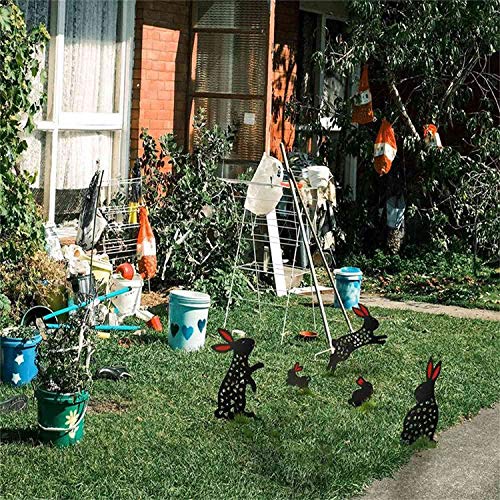 Carreteiro Easter Rabbit Yard Art, Outdoor Garden Backyard Lawn Stakes Decor Gift, Cute Garden Planting Props Ornaments-B #TOP5
