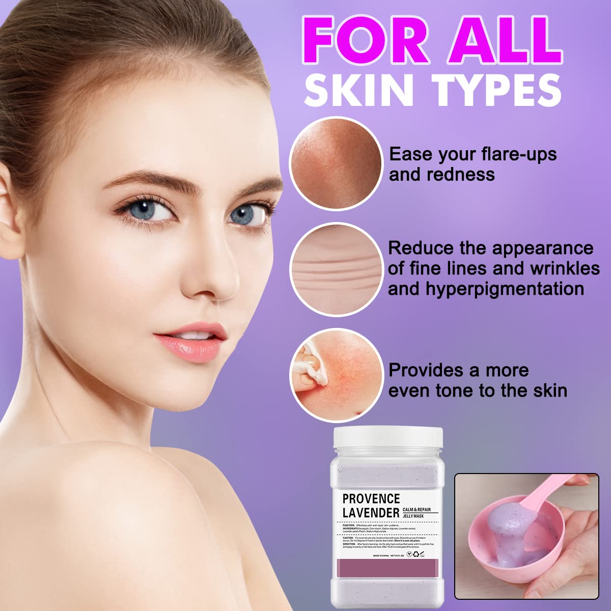 Buy POZTL Jelly Mask Powder for Facials, Lavender Soothing Jelly Facial