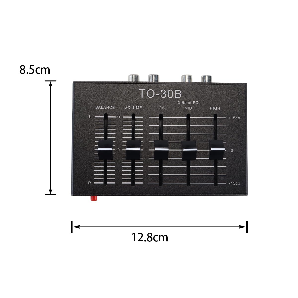 Riven Préamplificateur stéréo égaliseur avec réglage de balance 3 bandes, contrôle du volume, circuit HIFI NE5532, pour appareils électroniques et haut-parleurs