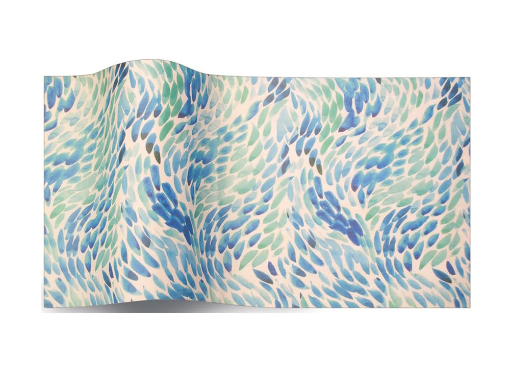 Mustbebonkers Sea Grass Luxury Printed Tissue Wrapping Paper Tissue 16Gms - Acid Free - 34 X 45 Cm (, 50)