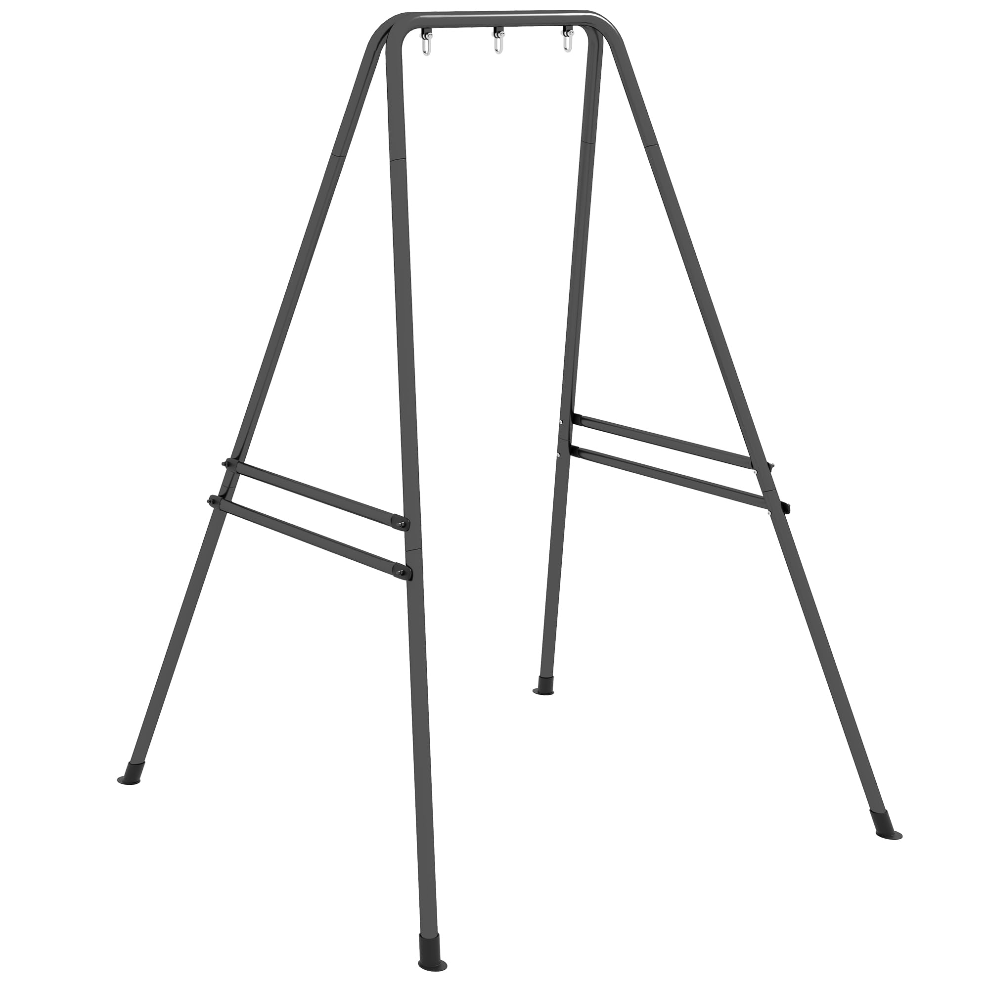 Outsunny Metal Hammock Chair Stand - Black - 143L