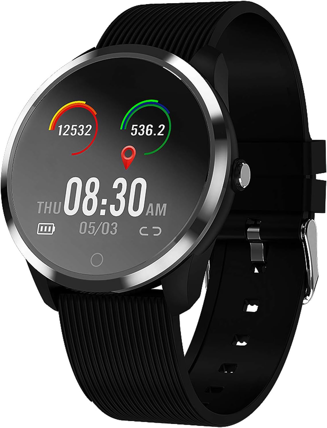 Buy jpantech Bluetooth Smart Watch, Health \u0026 Fitness Tracker Smartwatch  Heart Rate Monitor Blood Pressure Activity Watch,Sleep-Tracking Calls SMS  Notification Remote Camera For iOS Android Phone Online in Bahrain.  B082B92QWN