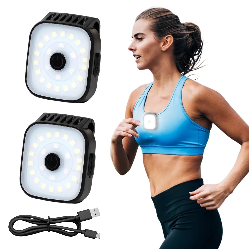 Lampada Frontale A LED A Clip Ricaricabile USB - 150 Lumen - 4 Modalità - Per Corsa E Campeggio