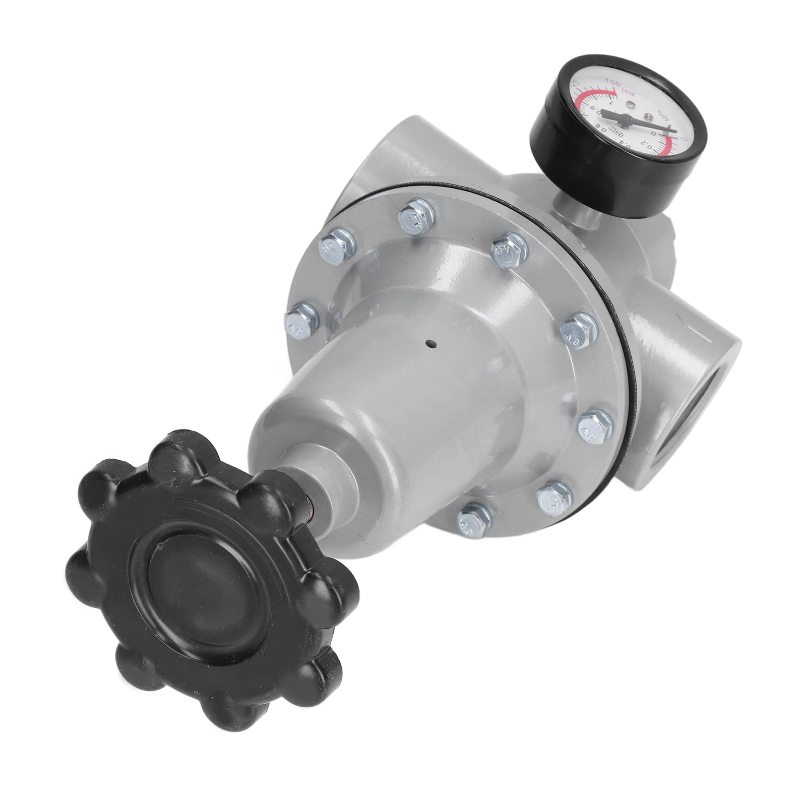 Yosoo Health Gear Regulator Sprężarki Powietrza Regulator Ciśnienia Powietrza ze Stopu Aluminium 0,1 do 0,8 MPa z Uchwytem śrubowym Manometru Wodoodporny, Pyłoszczelny do Użytku w Warsztatach (QTY-32)