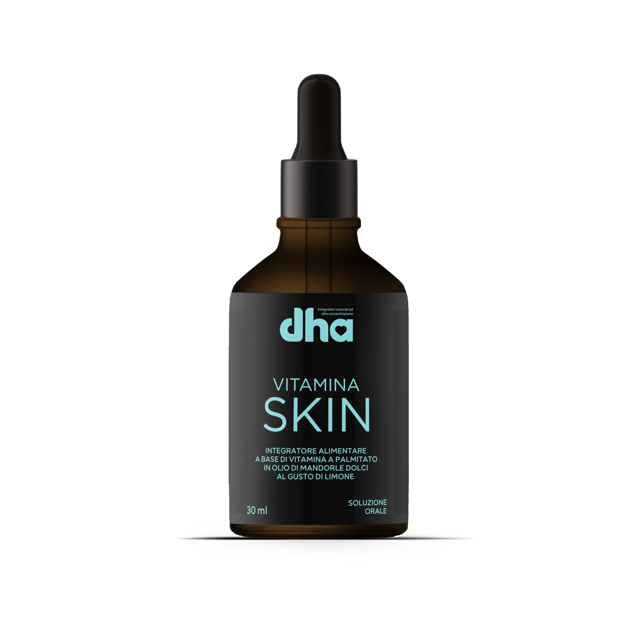 Vitamina Skin - con Retinolo e DHA Algale – Integratore per Pelle Luminosa e Anti-Age – Vitamina A, E e Oli Nutrienti – 30 ml Gocce