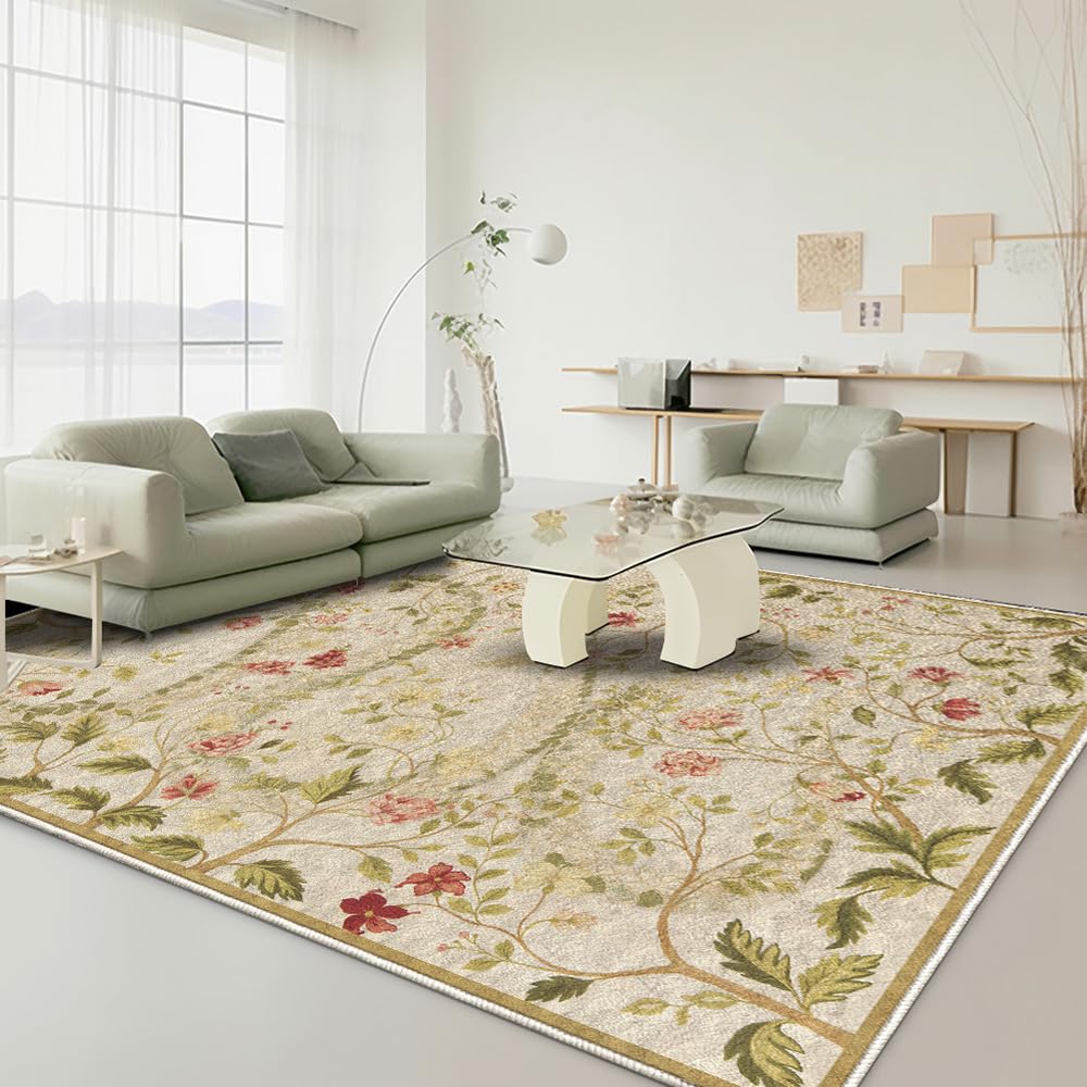 Tapis de chambre doux et lavable en machine avec dossier antidérapant sécurisé