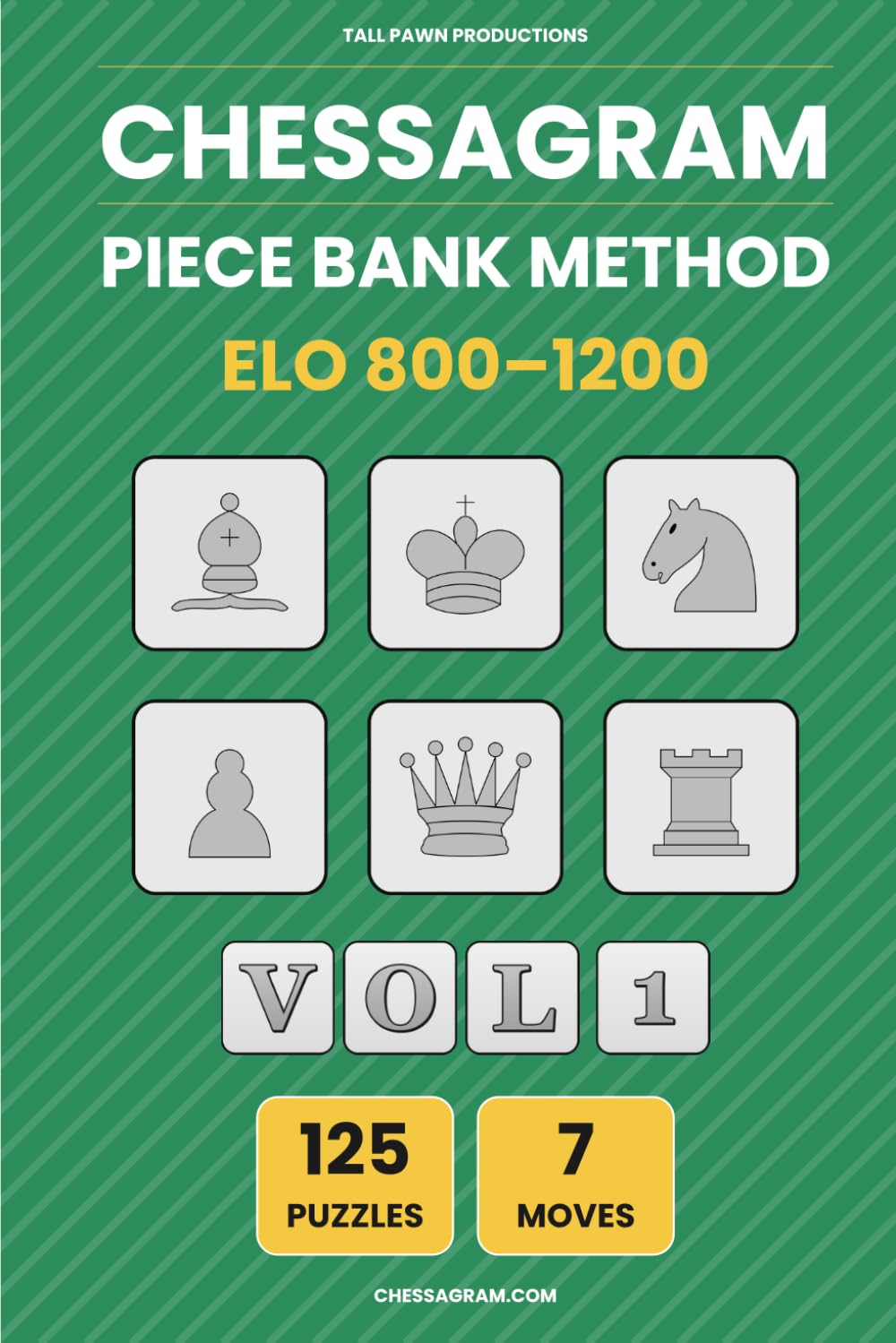Chessagram: 7 Moves - Piece Bank Method (ELO 800-1200) - Visualisation Training (Chessagram Method - Pieces Only - 7-Moves - White to Play)