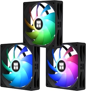 Thermalright TL-C12C-X28-S X3 CPU Cooler Fan,28mm Thick,12cm Silent Cooling Fan,ARGB LED Light,Low Noise,Suitable for Chassis, CPU Coolers and Water Cooling Radiators,3-Pack