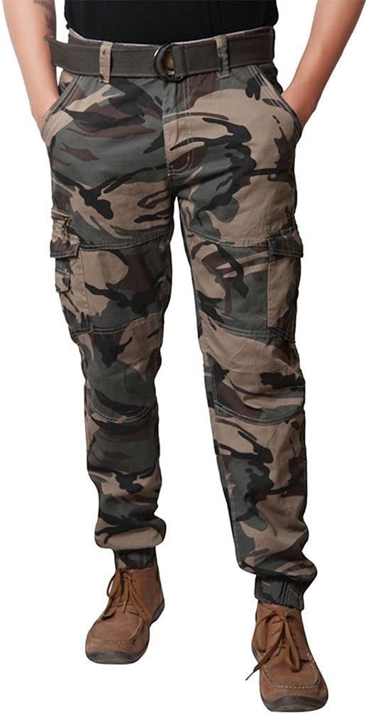 Men's Army Cotton Cargo Pants Brown