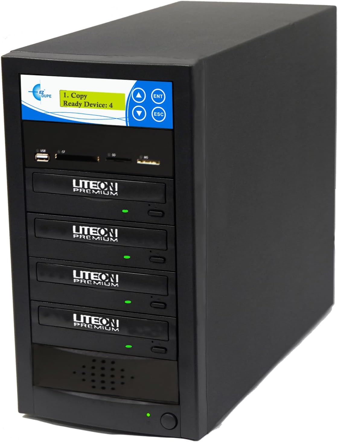 EZ Dupe 1 to 3 Media Mirror Duplicator - Flash Media (SD CF USB) & Disc (DVD CD) to DVD CD Discs Backup Copier