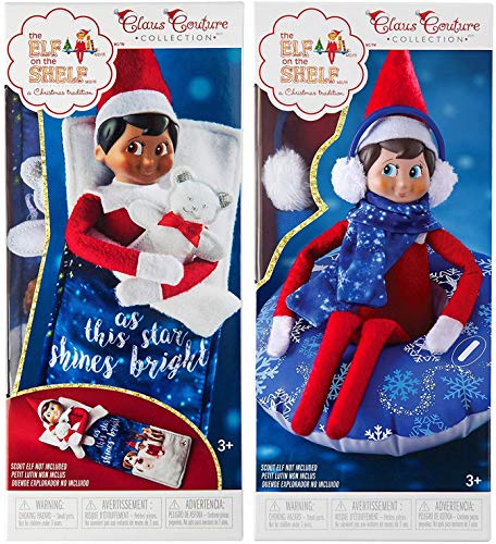 The Elf on the Shelf Claus Couture Sleepover 2-Pack: Scout Elf Slumber Party Set and Totally Tubular Set