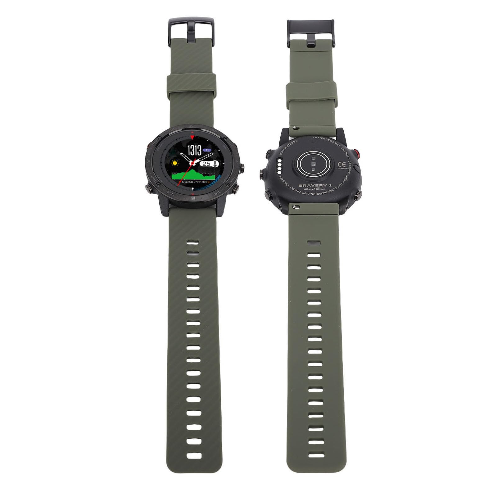 Reloj Inteligente Redondo con Pantalla de 1,3 Pulgadas para Deportes Al Aire y Actividades de Buceo Aleación Ligera de Ti
