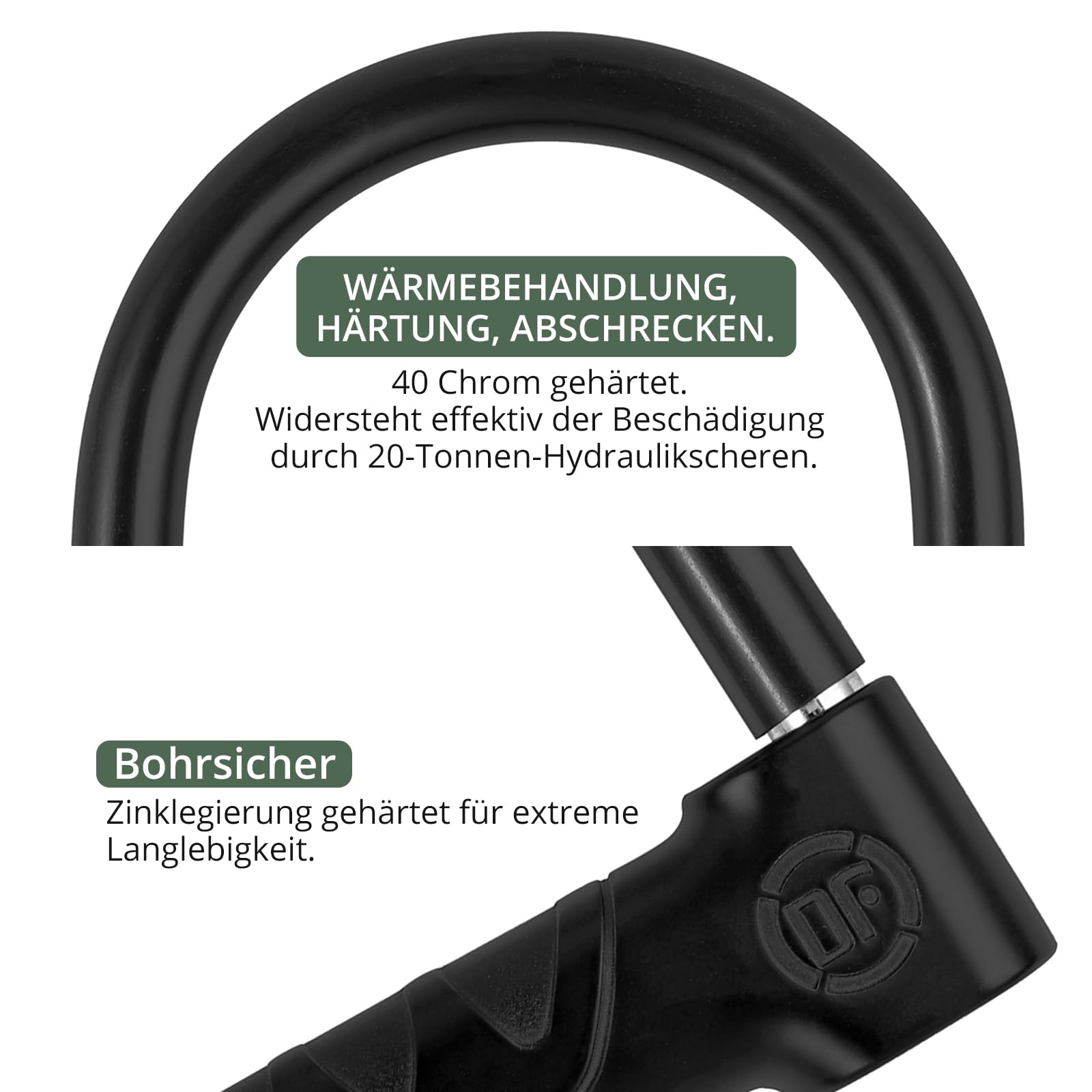 EYPINS Bügelschloss Alarm 110dB, 16mm Schweres Fahrradschloss Motorradschloss | 20T Hydraulische Zange widerstehen | wasserdicht Schloss für E-Scooter, Motorrad, Fahrrad, Roller mit 3 Schlüssel