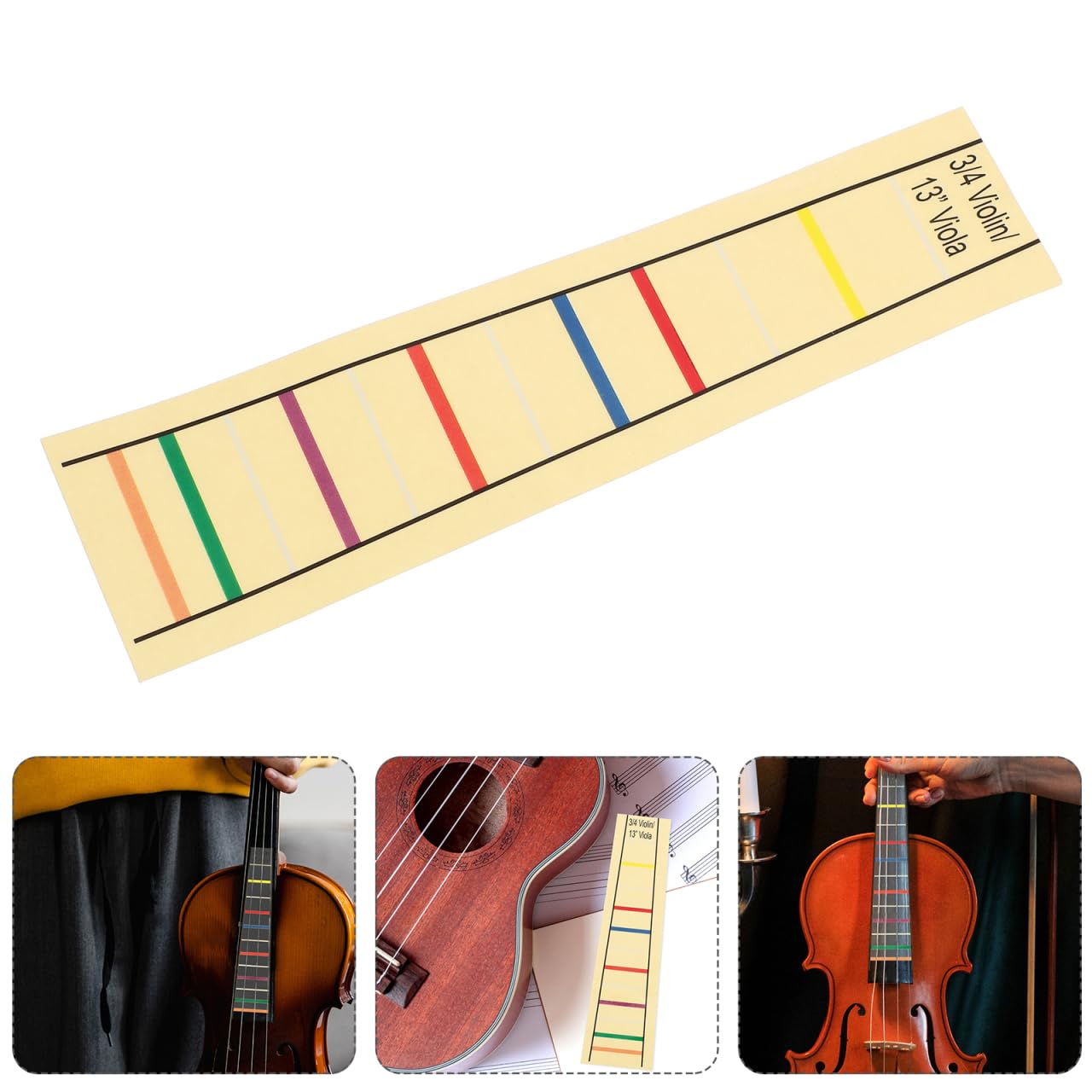 Wakauto Viola Fret Guide Label Sticker Easy to Use for Violin Learning (light)