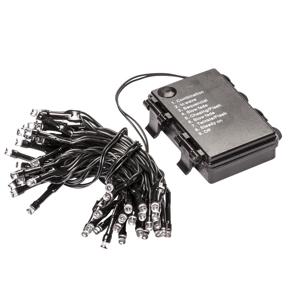 Ideen mit Herz LED-Lichterkette | warmweiß | innen & außen | 8 verschiedene Leuchtmodi | inkl. Timer (48 LEDs)