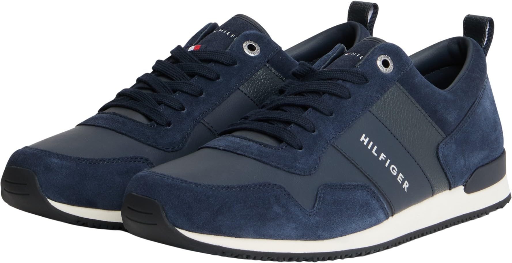 Tommy Hilfiger Iconic Leather Suede Mix Runner - Adidasy Mężczyźni
