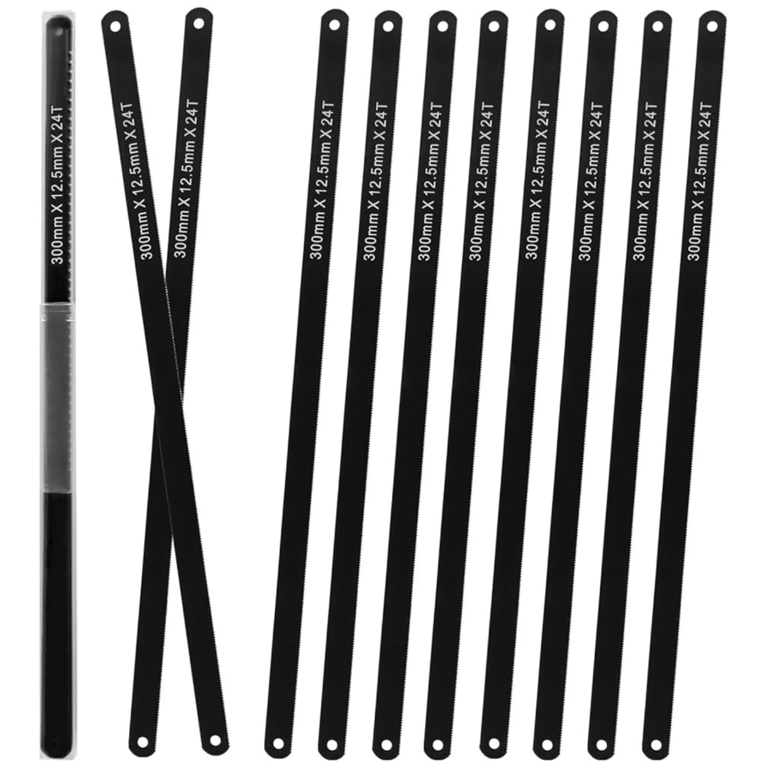 Dunnet Tools 36pc Hacksaw Blades for Metal Cutting 12 Inch Replacement Hacksaw Blades 300mm 24TPI Carbon Steel Blade Set for Saw for Metal Cutting Bi-Metal Hacksaws