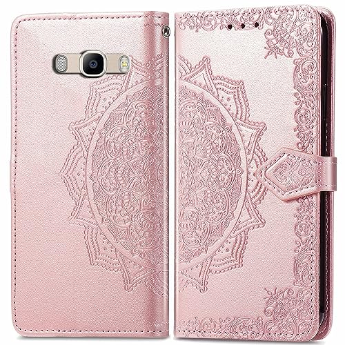 BIIULHCI Funda para Samsung Galaxy J7 2016,Función de Soporte, Billetera con Tapa Tarjetas,PU Cuero Carcasa Flip Case Cover para Samsung Galaxy J7 2016