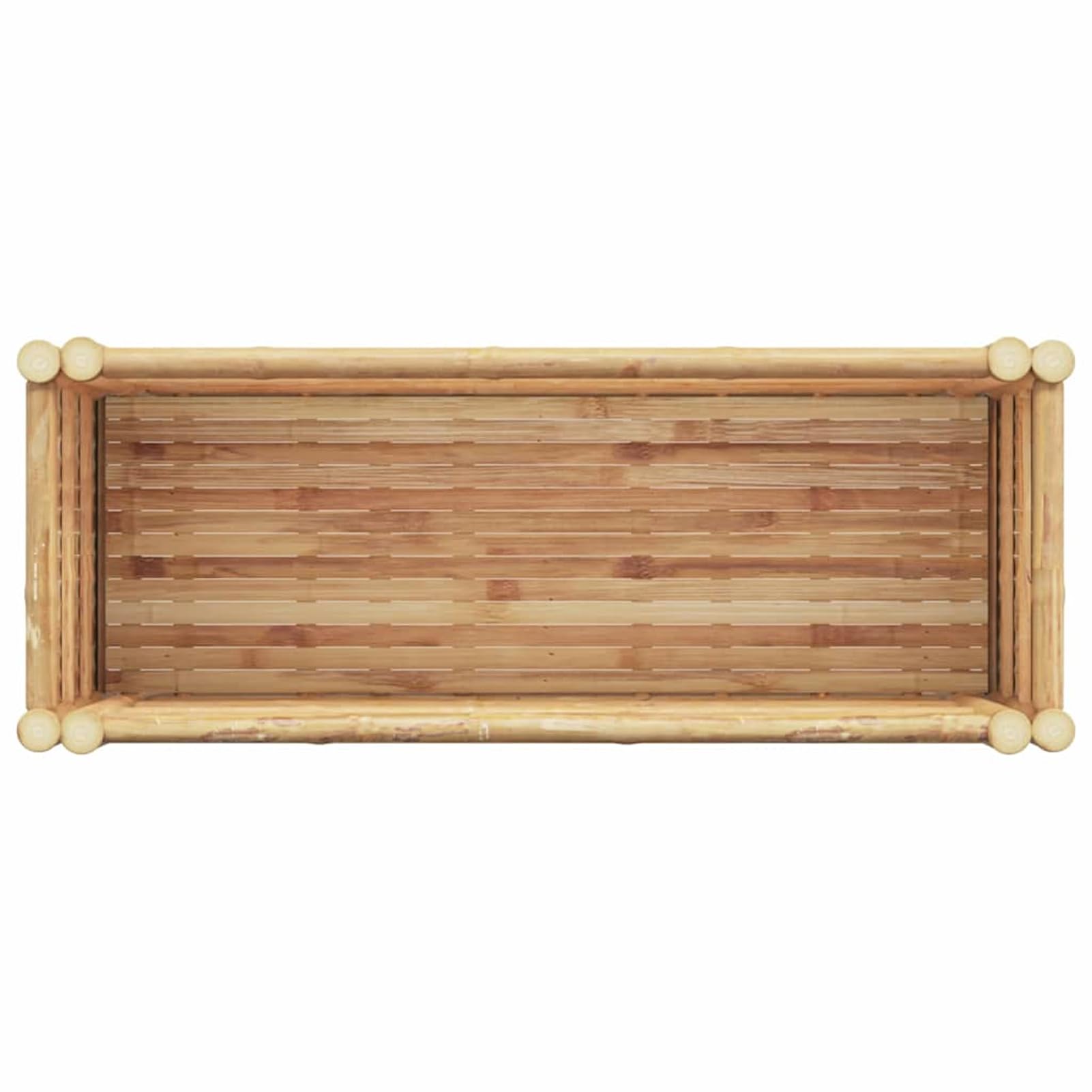 Geecher Letto Rialzato, per orto e Giardinaggio, 90 x 35 x 70 cm, bambù, Letto rialzato da Esterno per Fiori e Piante