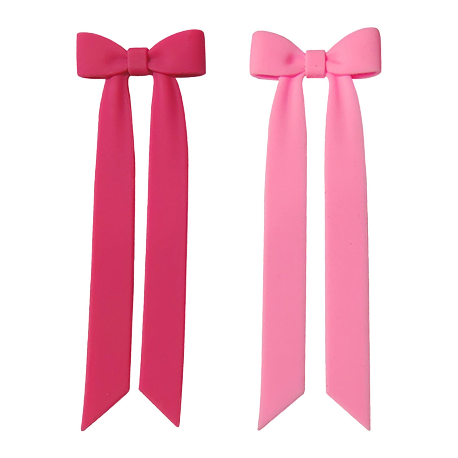 Wasise Bow Bookmark - 2PCS Pink and Dark Red Silicone Bookmark, Cute Bookmarks for Book Lovers, Coquette Gifts, Girly Bookmarks, Bow Stationery, Page Ties, Cute Bow Page Markers, Christmas Gifts