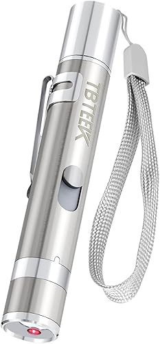 Miniatura 1 de TBTeek Juguetes para gatos, juguete recargable por USB, 3 modos de luz y 5 patrones ajustables, juguete interactivo portátil para mascotas, perro,