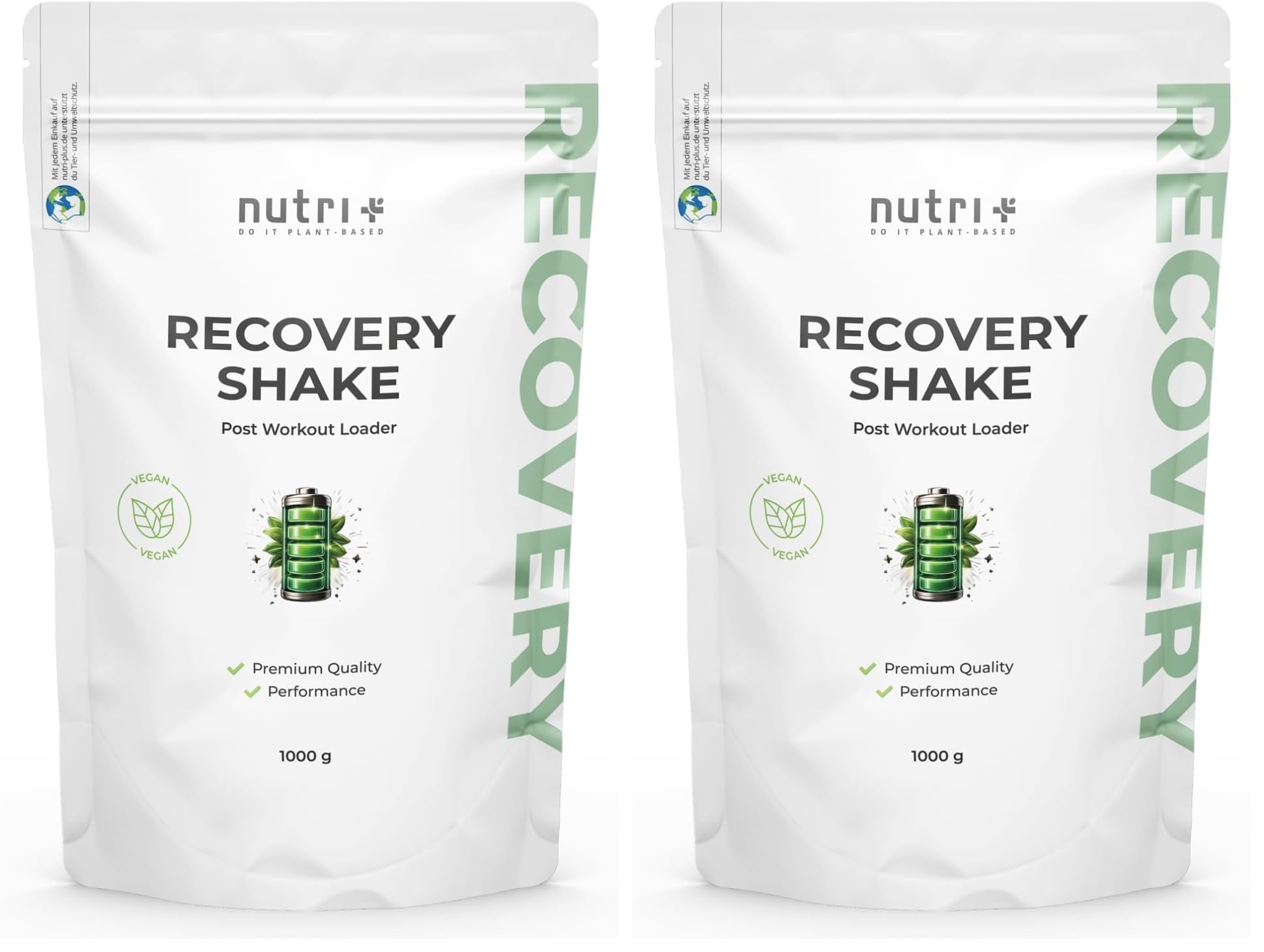 Recovery Drink Post Workout Shake - V-Loader Integratore Post Allenamento Vegano - 800 g Pompelmo - Proteine in Polvere - BCAA - Creatina Monoidrato - L-Glutammina (Confezione da 2)