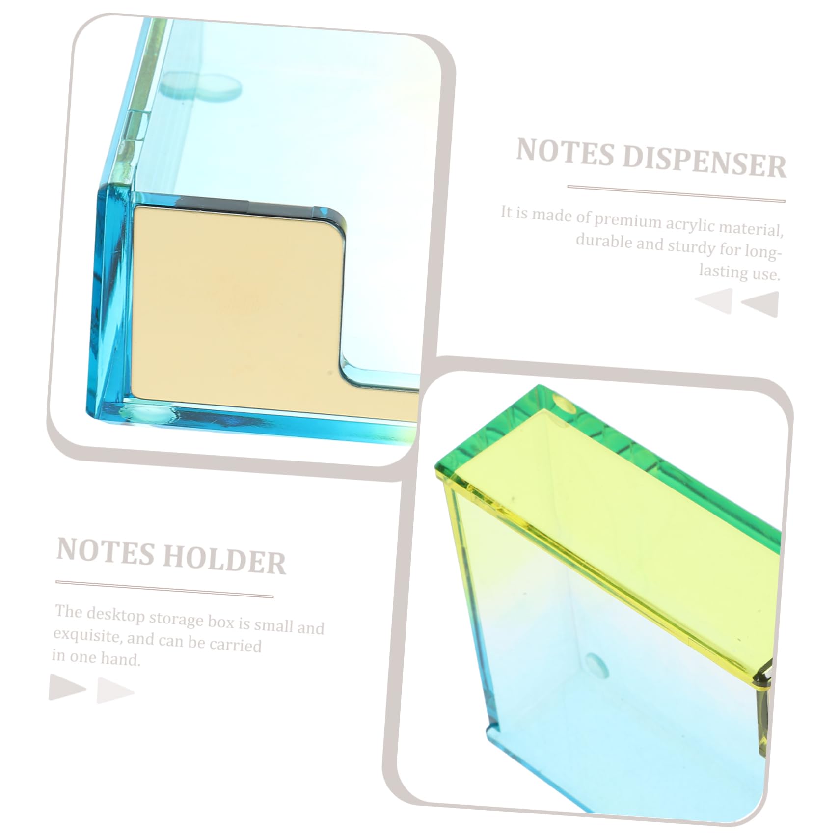 EXCEART 2 Pièces Boîte À Notes Support De Bureau Distributeur De Ruban Porte-Crayons Distributeur De Bloc-Notes De Bureau Conteneur De Papiers Mémo Porte-Papiers Mémo Distributeur De