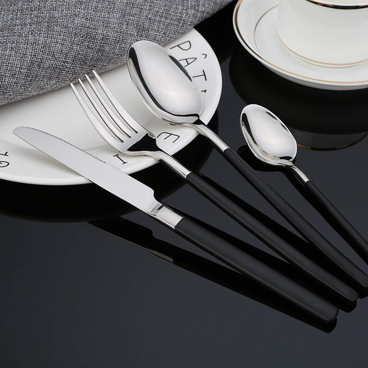 Amazon｜Aida アイーダ明るいスチールキッチン食器カトラリー