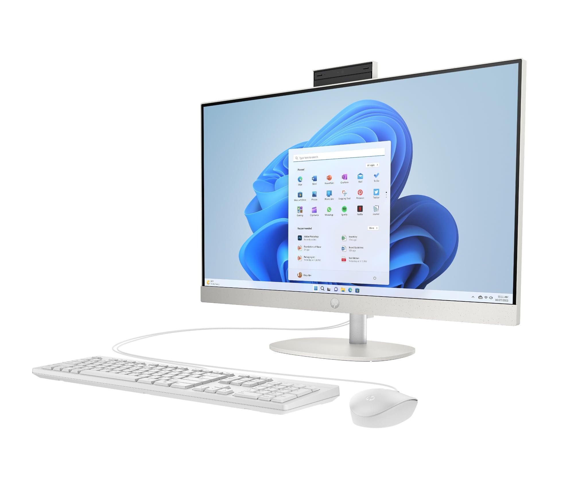 HP All-in-One 27-cr0003sl Intel Core i5-1335U 8GB RAM 512GB SSD Intel Iris Xe 27" FHD IPS Wi-Fi 6 Windows 11 Bianco