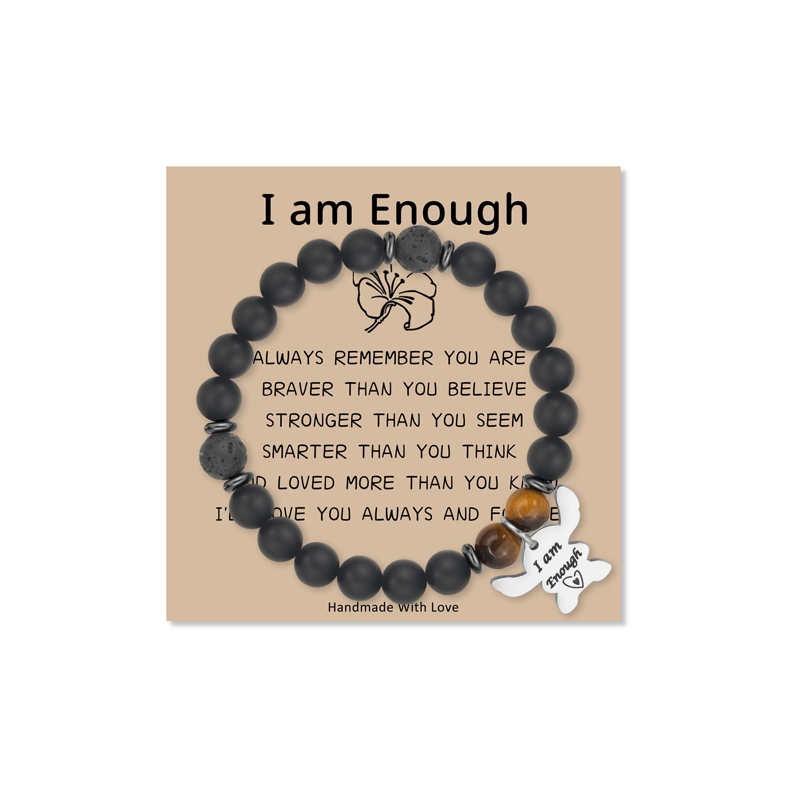 Ohana Means Family Bracelet Natural Stone Beaded Amethyst Bracelets for Womens Inspirational Jewelry Stitch Stuff Gifts for Lover Daughter Mom Niece