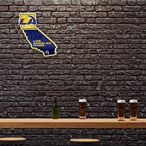 Image of Rico Industries NFL Football State Shape Shape Cut Pennant - Home and Living Room Decor - Soft Felt EZ to Hang