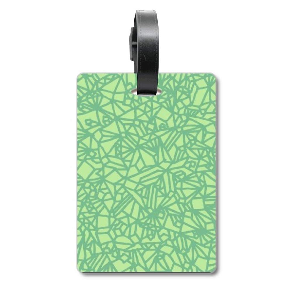 Étiquette d identification valise Green Patterns motif lignes entrelacées vert graphique - 5