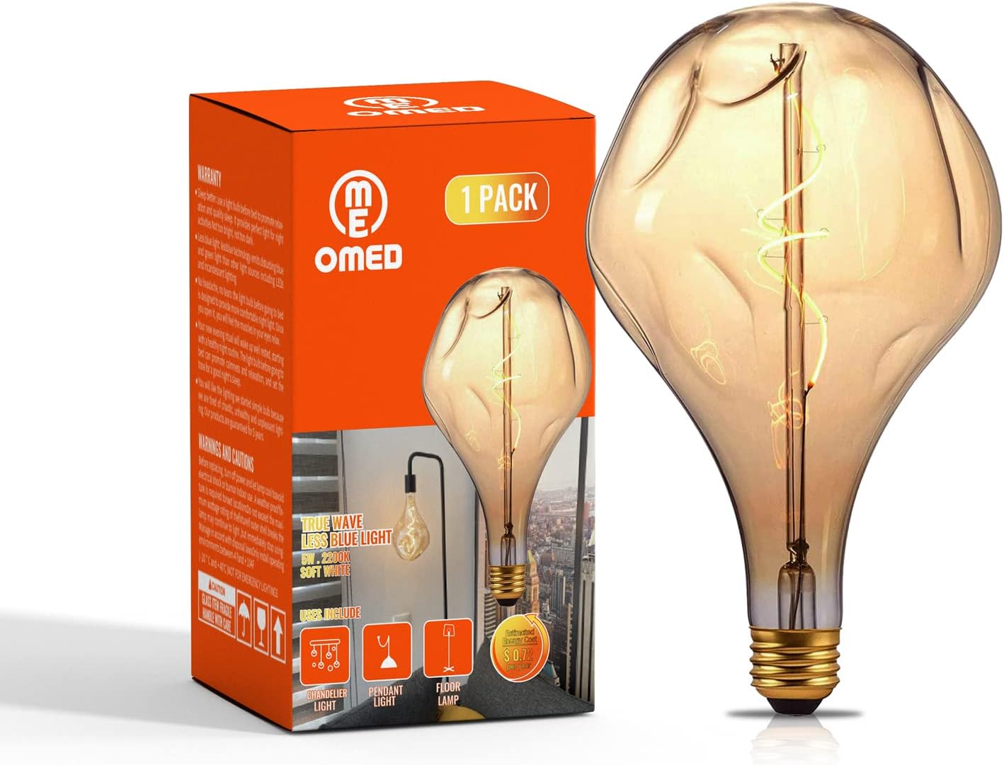 OMED S165 Irregular Unique Large Oversized Vintage LED Edison Light