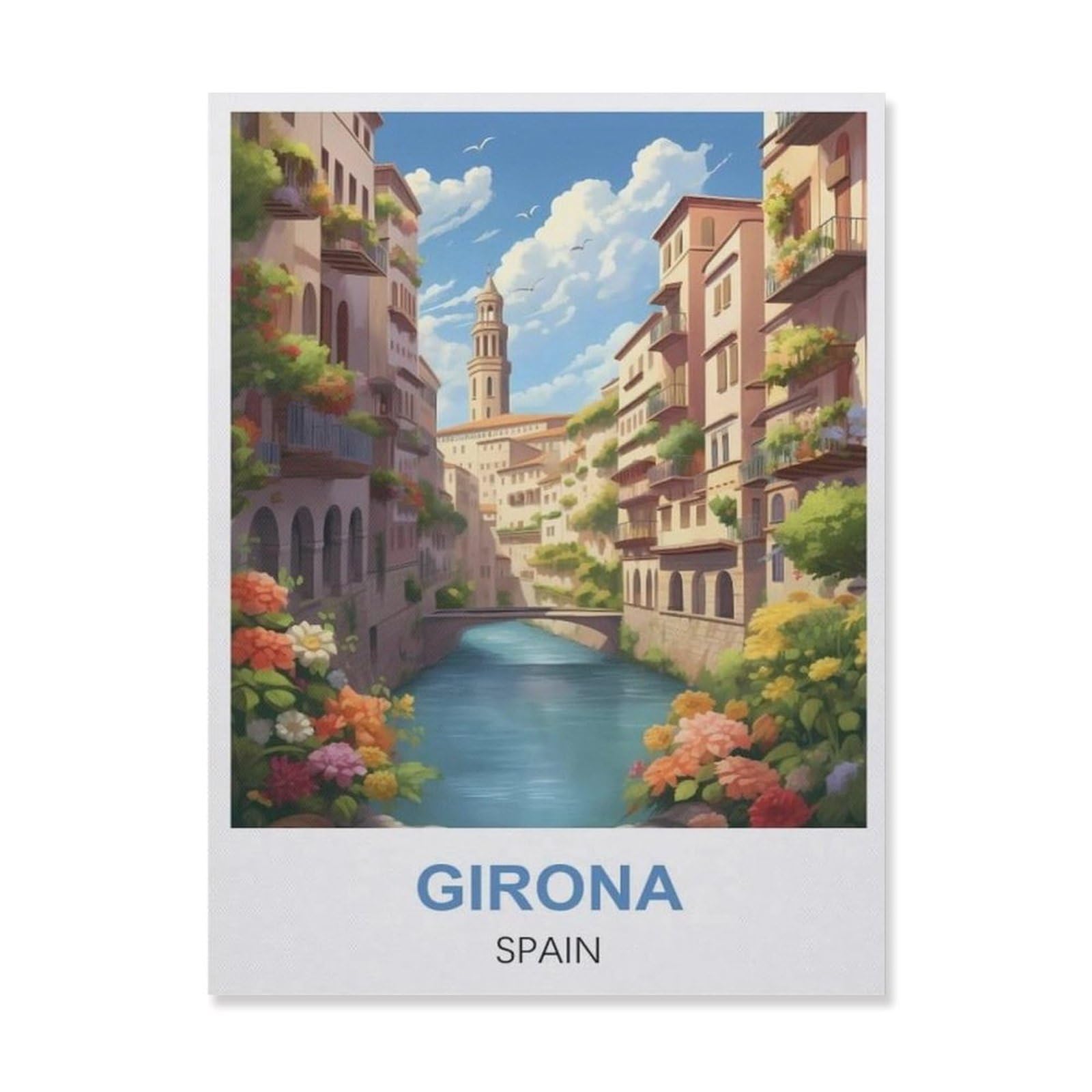 Metal Tin Sign，Girona Spain(20x30cm）