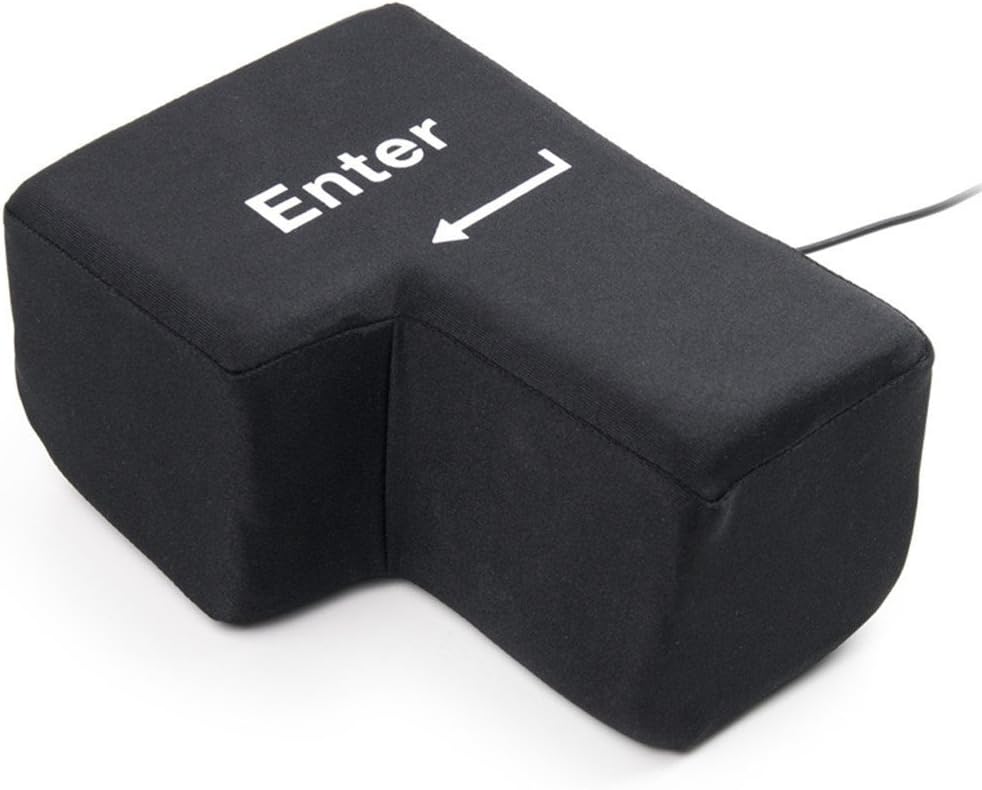ipuis Creative Super Sized Enter Key USB Big Enter Comfortable& Economic Desktop Pillow Stress Punch Bag Creative Nap pillow