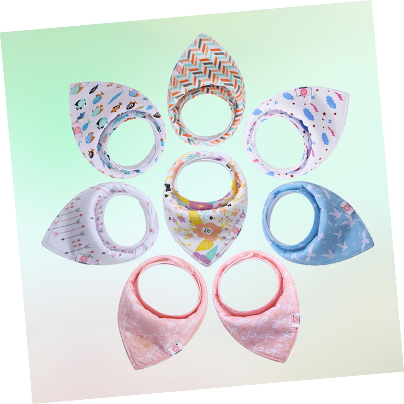 Abaodam 16piezas Baberos De Bandana De Algodón Para Bebés Toallas Para Saliva y Dentición Para Recién Nacidos Absorbentes y Unisex Diseño De Moda
